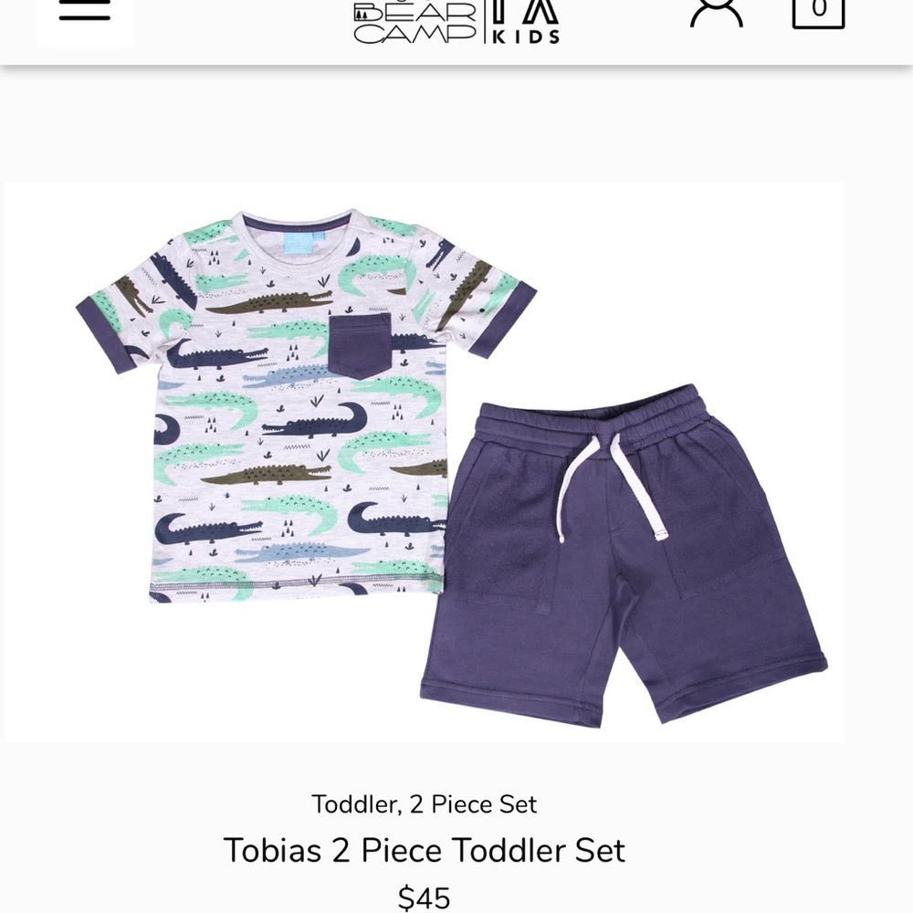 Bear camp 2 piece set size 6-9 months